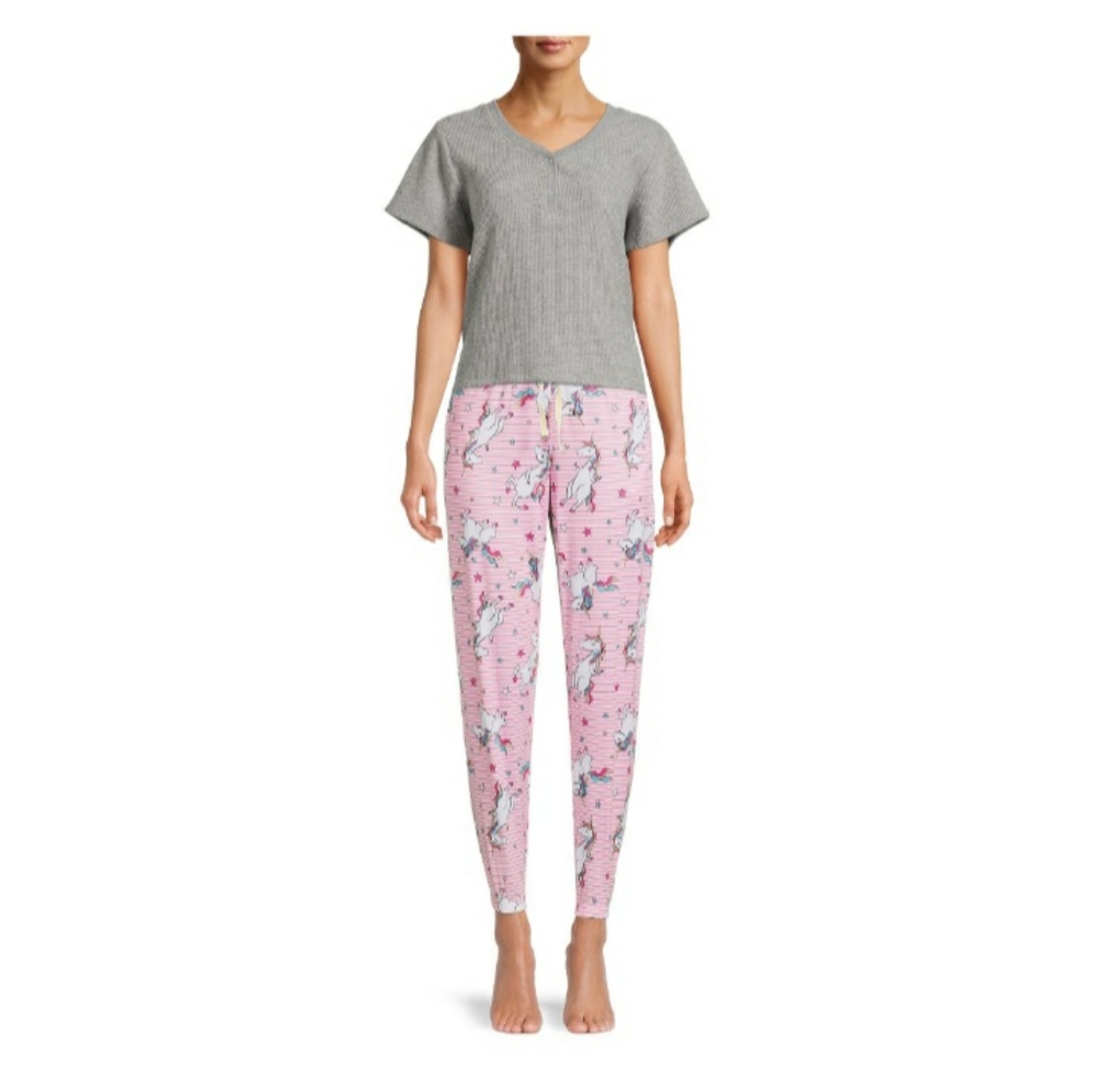 Ladies Sleep Jogger with Pockets | Various Sizes | Pink Starlight
